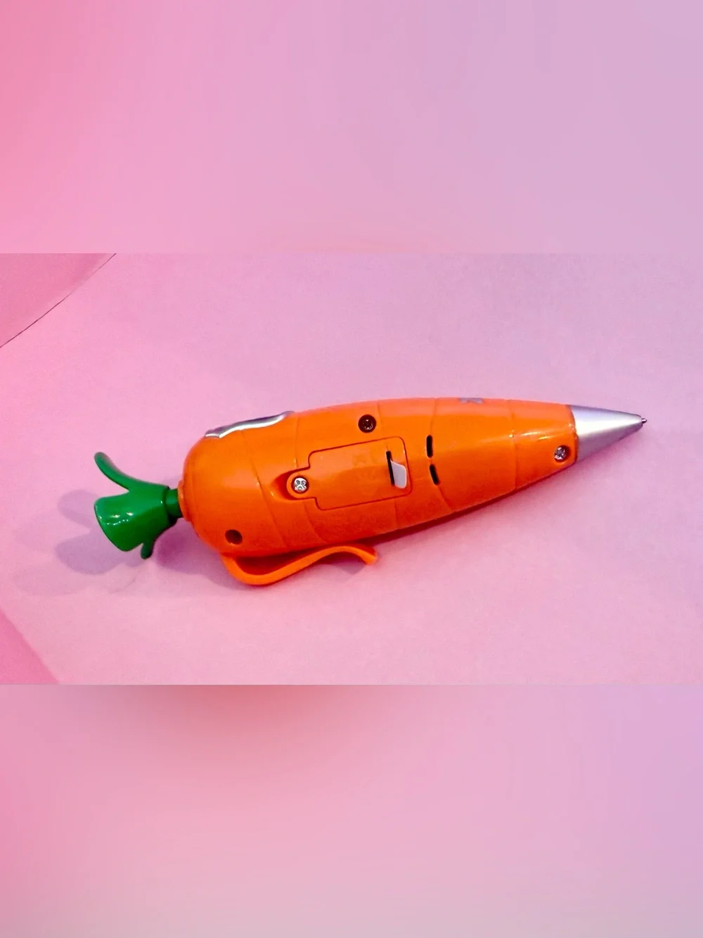 Carrot Shaped Recorder Pen Kids Toy - Orange and Green